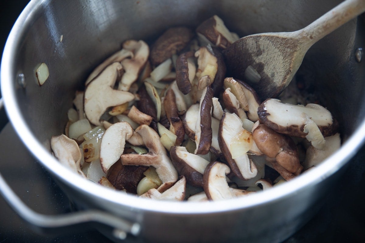 Add mushrooms and cook until caramelized and tender - Cook Republic