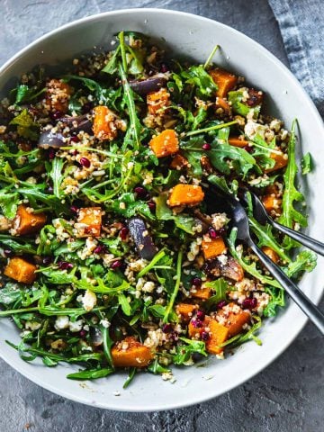 Pumpkin Quinoa Salad With Pomegranate And Goat's Cheese - Cook Republic #glutenfree #saladrecipe