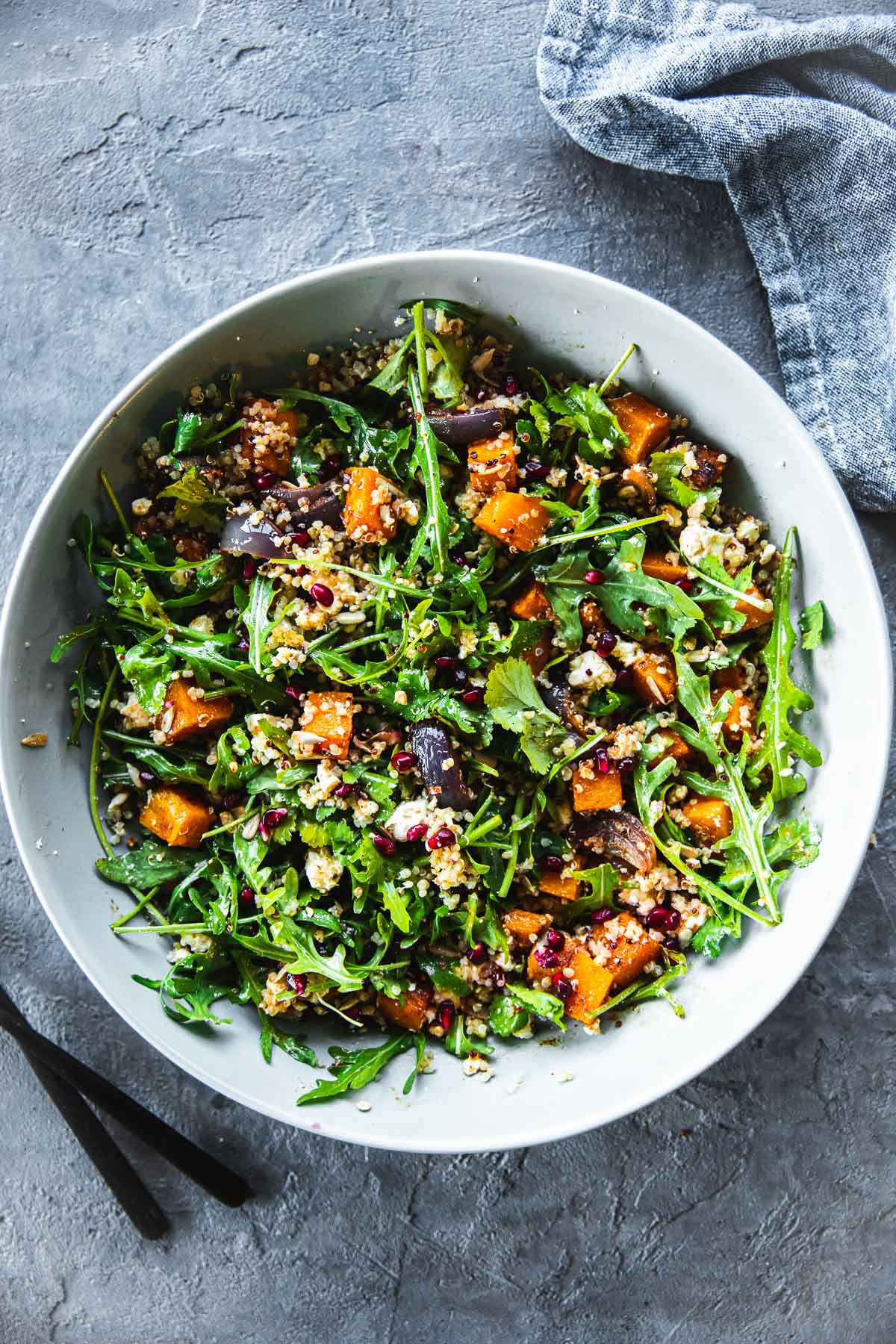 Pumpkin Quinoa Salad With Pomegranate And Goat's Cheese - Cook Republic #glutenfree #saladrecipe