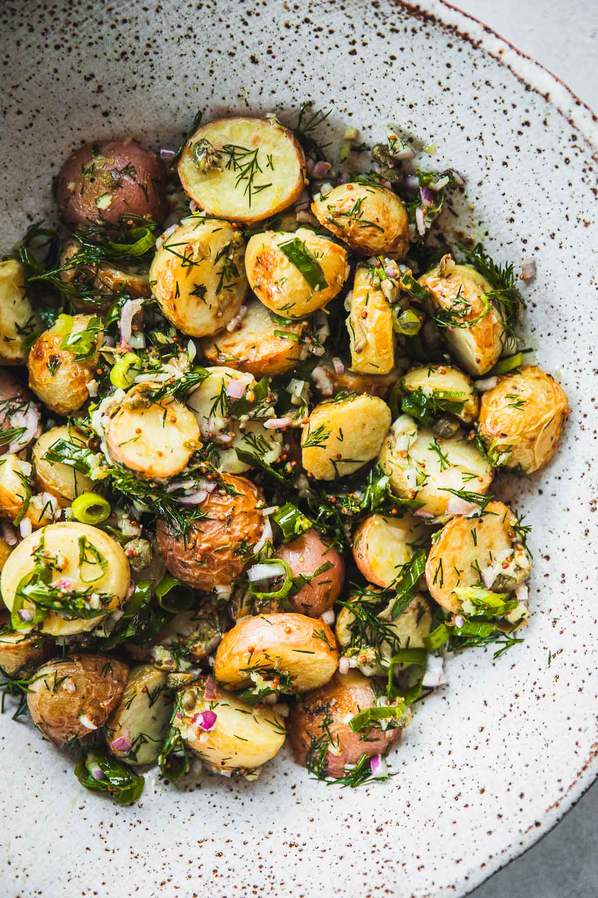 Dill Potato Salad in a bowl.