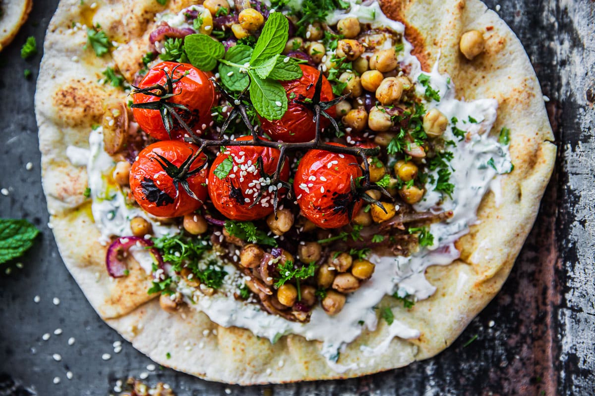 Falafel Spiced Chickpea Flatbreads.