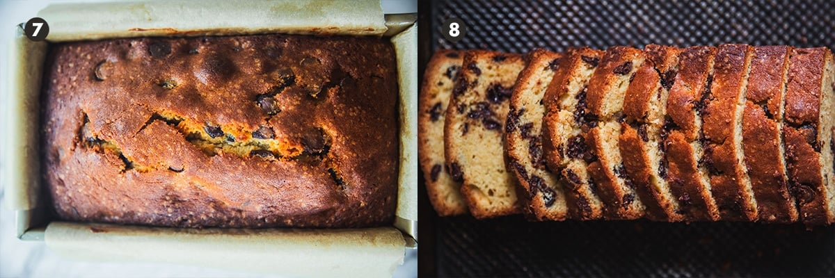 Bake cake until golden on top and cooked through the middle. When cool, remove from tin and slice.