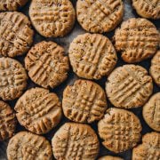 Peanut Butter cookies on a baking tray.