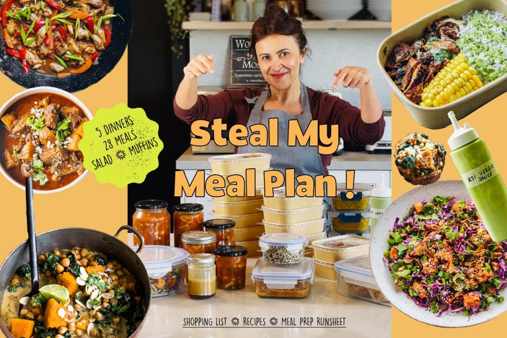 Steal My Meal Plan - Weekly meal plans straigh to your inbox with printable recipes, grocery list and meal prep run sheets!