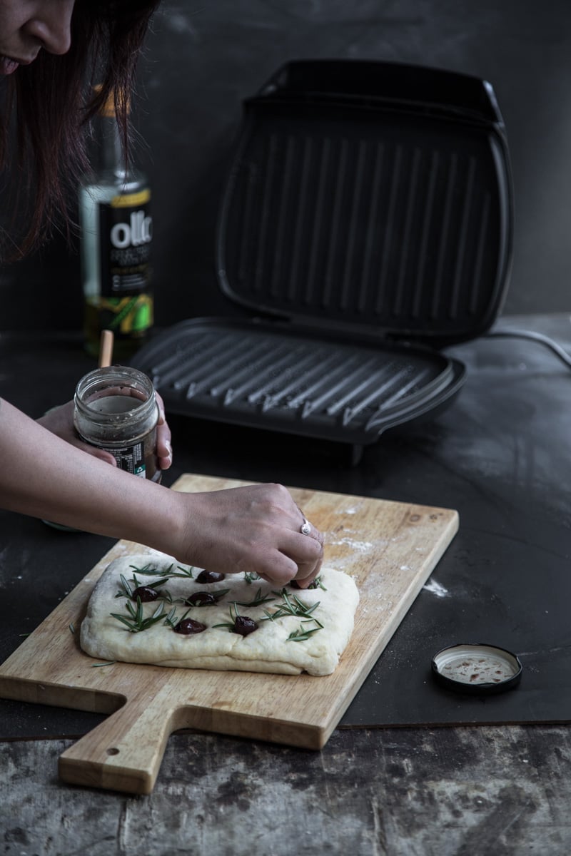 Herb Pesto Stuffed Flatbread
